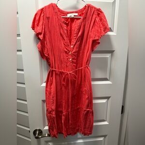 LOFT Flutter Sleeve Dress - Large